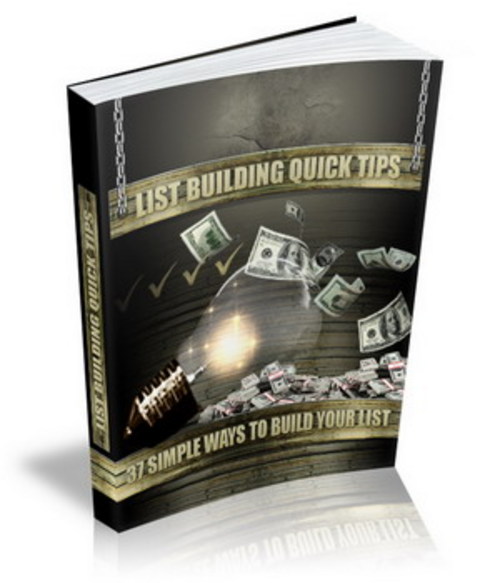 Product picture List Building Quick Tips eBook