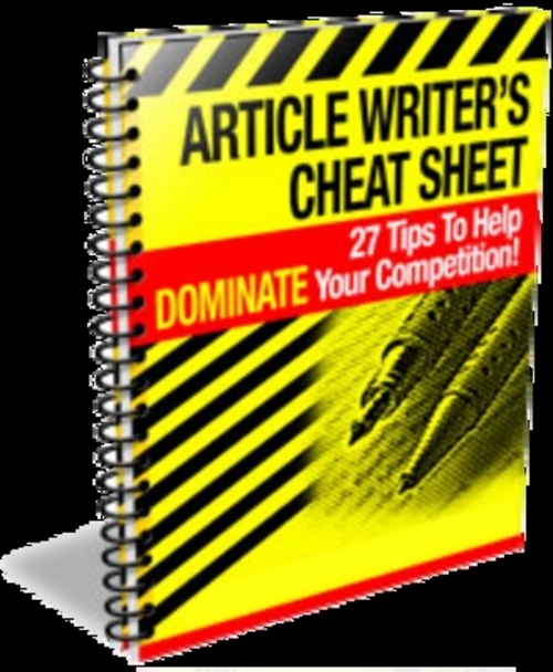 Product picture Article Writer s Cheat Sheet eBook