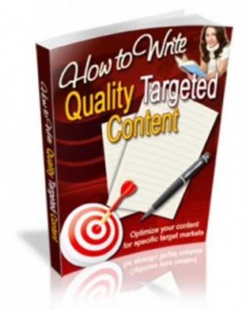 Product picture How to Write Quality Targeted Content eBook